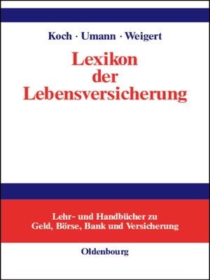 cover image of Lexikon der Lebensversicherung